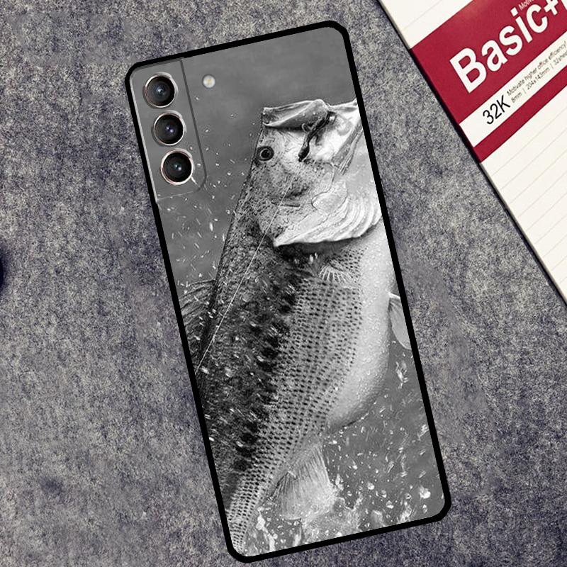 Bass Fishing Case For Samsung Galaxy S25 S26 Ultra S20 S21 S22 S23 S10 Plus S25 FE S24 Ultra Cover Coque