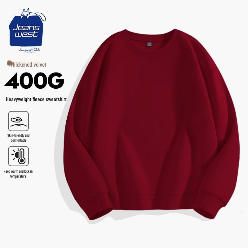 Jeanswest Club Men's Heavyweight Solid Crewneck Sweatshirt