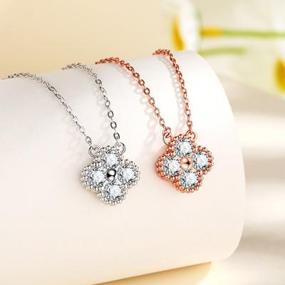Necklace Female Zircon Niche Design Pendant Light Luxury Fashion Clover Clavicle Chain Necklace