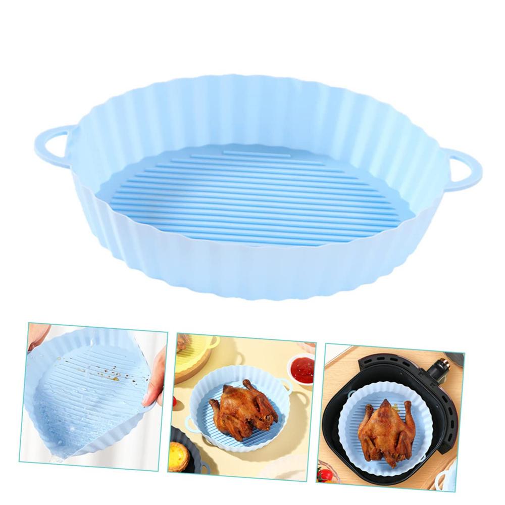 Silicone Mat Accessories Round Airfryer Inserts Heat Resistant Silicone Pot For Air Fryer Reusable Air Fryer Basket Liners