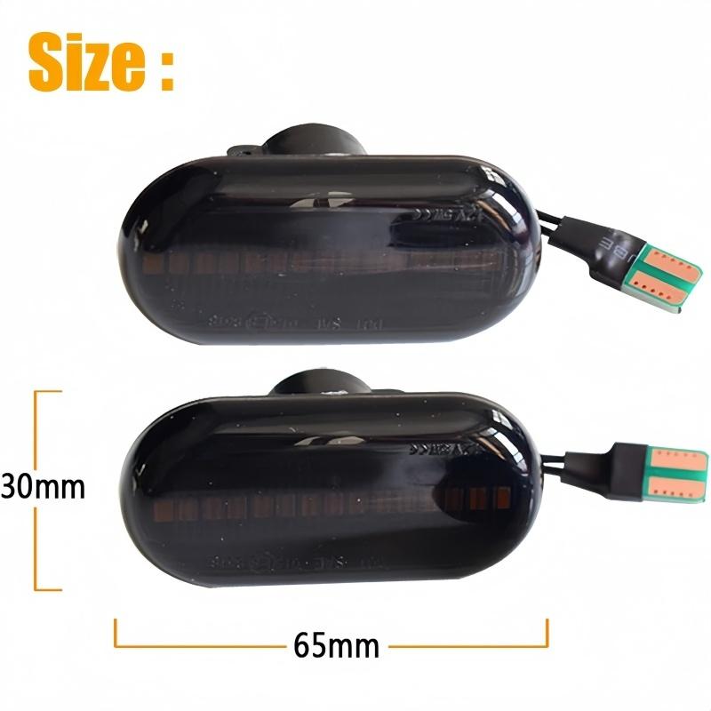 2X Led Dynamic Turn Signal Lights Side Marker for Renault Clio Trafic Kangoo Twigo Dacia Logan Duster Nissan Interstar Primastar