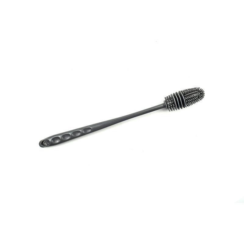 

Silicone Milk Bottle Brush Cup Scrubber Glass Cleaner Kitchen Cleaning Tool Long Handle Drink Bottle Glass Cup Cleaning Brush 26cm серый