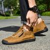 Autumn/Winter Men's Martin Boots, Mid- and Low-Top Casual Ankle Boots, British Style, Versatile Men's Casual Shoes with Side Zippers
