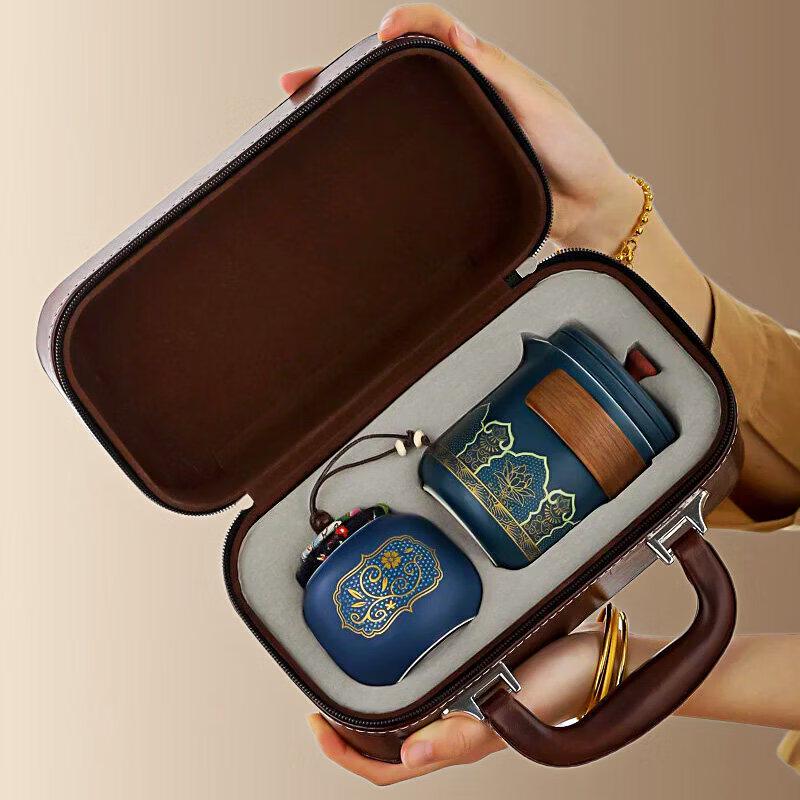 UOSO Portable Ceramic Travel Tea Set