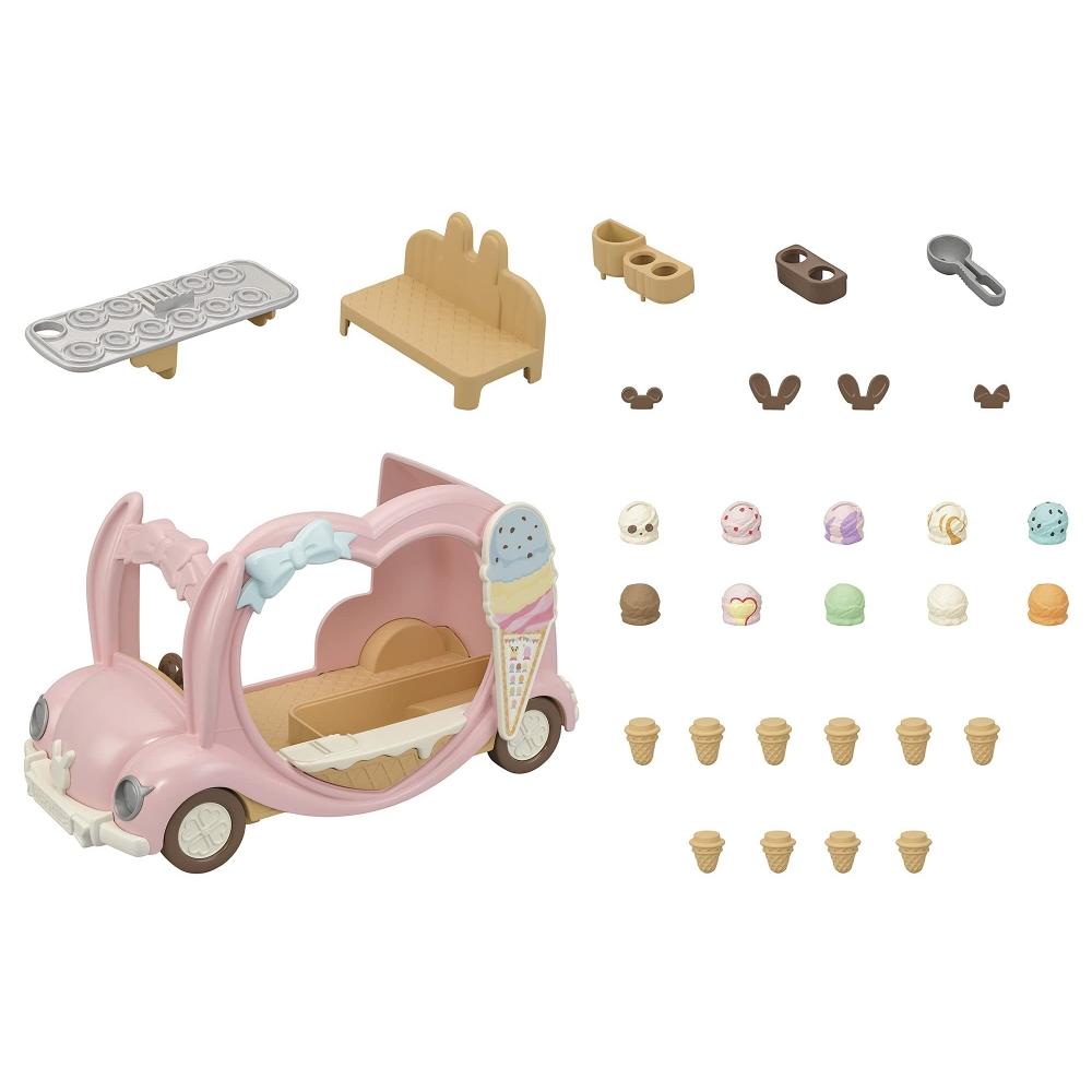 Sylvanian Families Amusement Park Omiseya [Happy Ice Cream Wagon] Mi-89 ST Mark Certification 3 Years Old and Up Toy Dollhouse Sylvanian Families EPOC