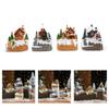 LED Illuminated Christmas Rotating Music Box Snow House Scene Ornament Battery Operated Desktop Decoration for Home