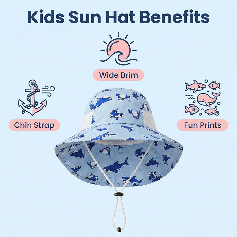 Children's Breathable Sun Hat with Detachable Face Cover for Outdoor Travel & Mountaineering