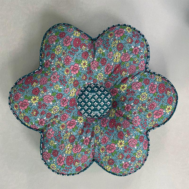 Korejský polštářek s květinami švestky: Celobavlníkový polštářek na zdřímnutí do kanceláře a ložnice