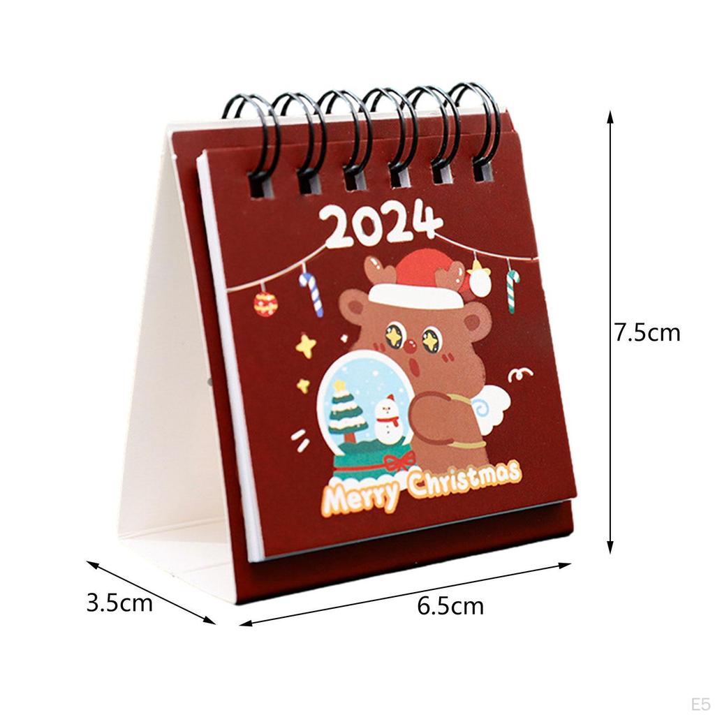 Standing Desk Calendar, Twin Wire Binding Calendar for Home, Desktop Ornaments