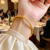 Xiangyun Golden Hoop Bracelet Female Sand Golden Hoop Opening Adjustable White Diamond Anti-allergic Girlfriend Bracelet
