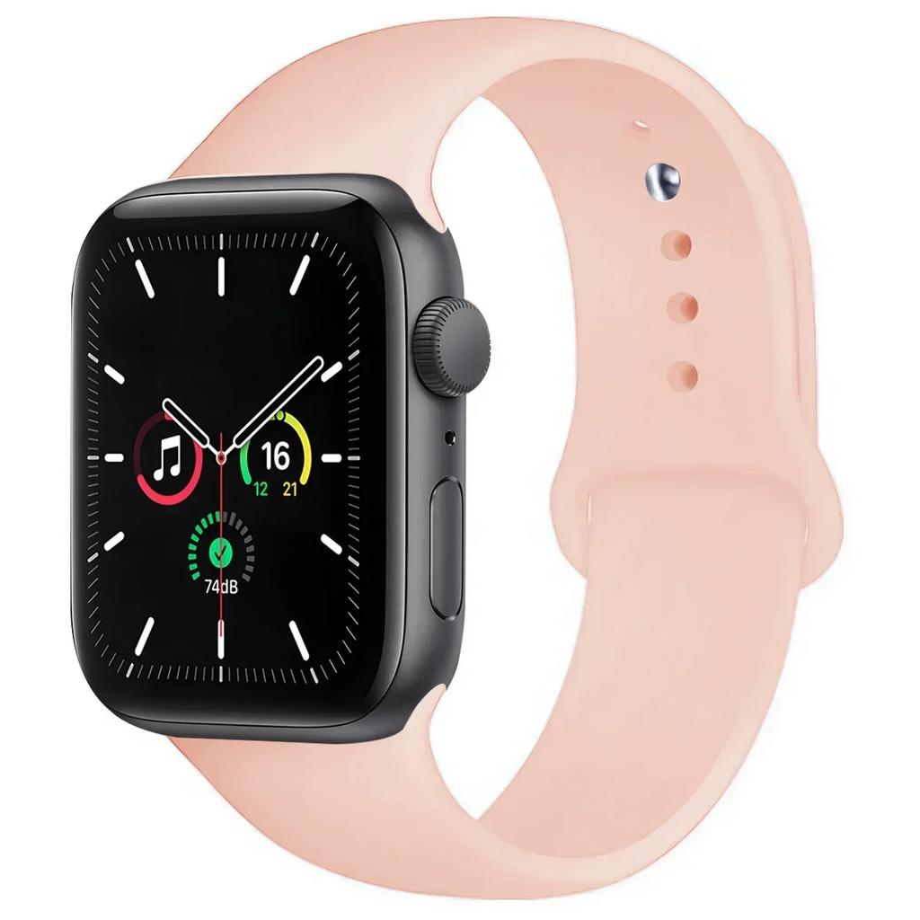 Silicone Band For Apple Watch straps 45mm 44mm 40mm 41mm 42mm-46mm sport bracelet iwatch series 8 7 6 5 4 3 SE 9 10 Ultra 2 49mm