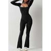 Jumpsuits For Women Square Neck Wide Leg Full Length Romper Playsuit 25-26