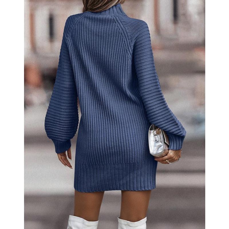 YYFS Dámská móda Ležérní podzim Zima Jednobarevné svetry s dlouhým rukávem a polovičním rolákem