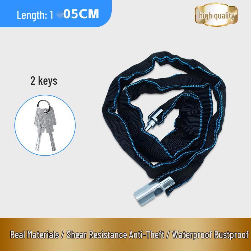 Anti-Theft Bicycle & Motorcycle Chain Lock for Mountain Bikes, Scooters, and Battery Cars.