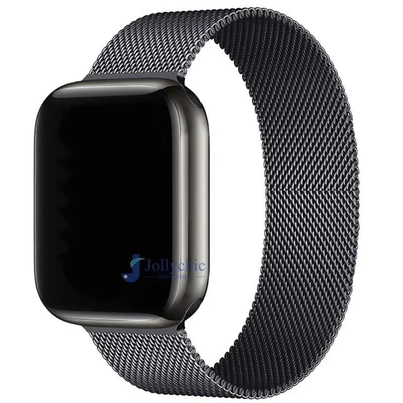 Magnetic Loop Strap For Apple watch Band 44mm 40mm 45mm 41mm 42mm 38mm Stainless Steel Bracelet iWatch Series Ultra 9 8 SE 7 6 5