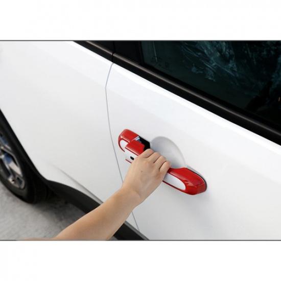 8XRed Door Handle Erts Cover Trim Bezel Ring For Jeep Renegade 2016-