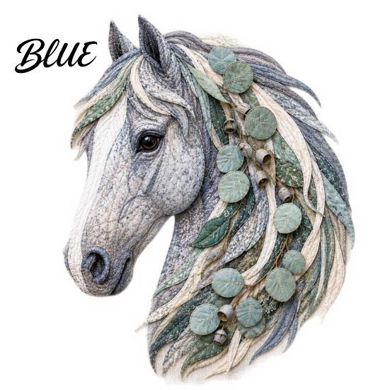 Creative Needlework Supplies Art Sewing Fabric DIY Patchwork Kit Floral Horse Flower Theme Kit