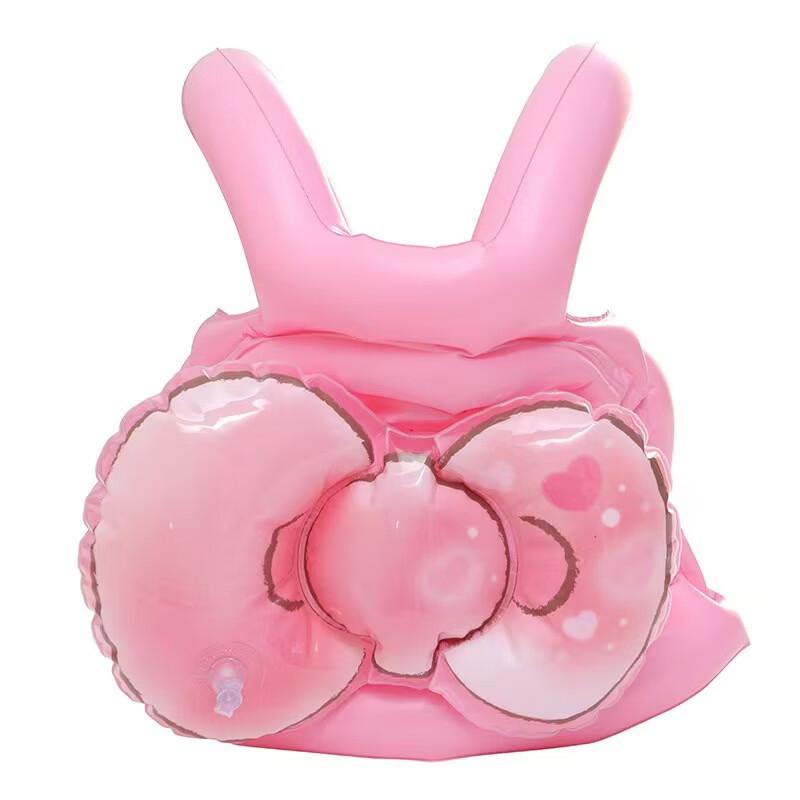 Children s Pink Inflatable Swimming Vest with Bowknot