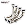 Hamsit exhaust manifold header for 88-00 Honda Civic CR-X Del Sol D Series Engine SOHC stainless steel