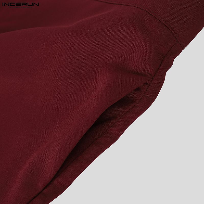 INCERUN Herren Lässige High Waist Reißverschluss Seitenstreifen Lässige Hose Hosen