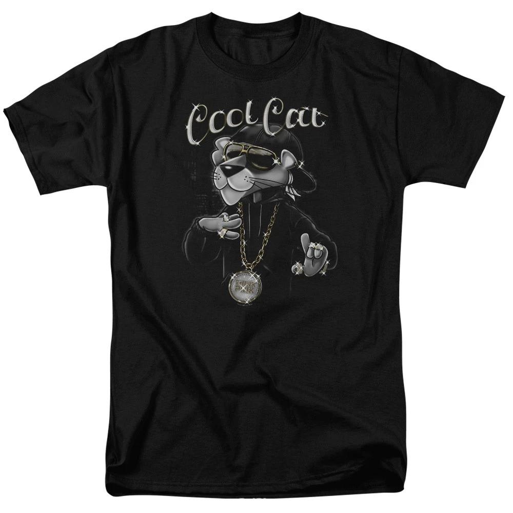 Pink Panther - Cool Cat - Unisex Short Sleeve Children s T-shirt - Black 140