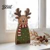 Holiday Gift for Friends Family Wooden Christmas Tabletop Decor, Santa Snowman Reindeer Figurine, Rustic Small Decorative Wood Art Pieces Shelf Sitter