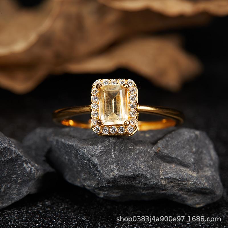 S925 Sterling Silver Natural Colored Treasure, Sugar Cube Stud Earrings, Ear Jewelry Gifts, Light Luxury, Elegant Niche Temperament, High-End Earrings