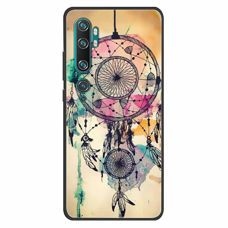 For Xiaomi Mi Note 10 Case Silicone Soft Owl Lion TPU Fashion Back Cover For Xiaomi Mi Note10 Cases Protective Printed Covers
