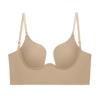 Big halter beautiful back bra U-shaped smooth surface small chest gathering underwear sexy invisible neck bra bra bra women