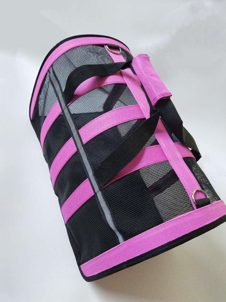 Pet Travel Mesh Bag: Fashionable Breathable Handbag for Dogs and Cats