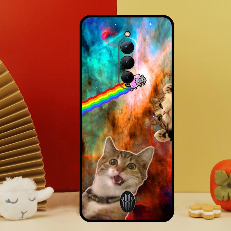 Space Happy Cats Case For Nubia Red Magic 10 Pro Plus 6 7 Pro 6S 7S 6R 5G RedMagic 9 8 8S 9S Pro Plus Cover