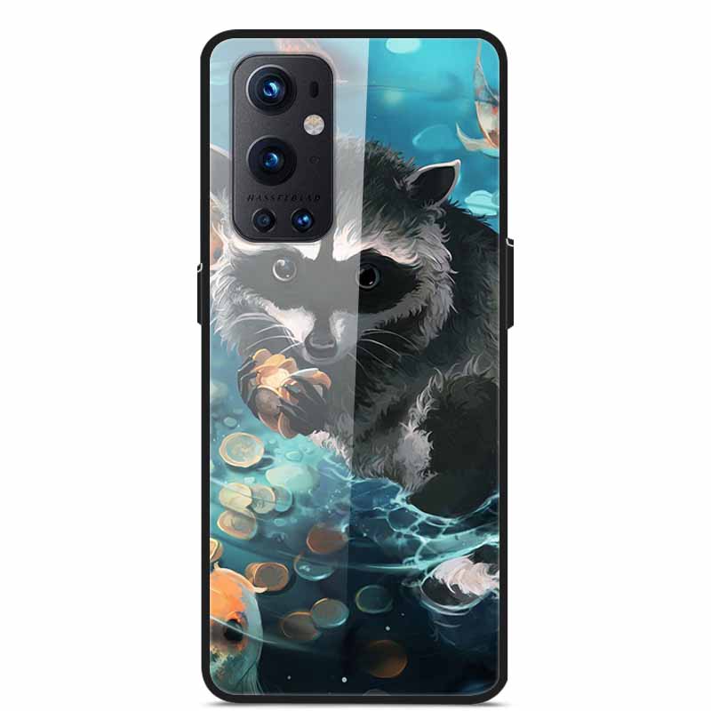 Phone Cases for One Plus 9 Tempered Glass Hard PC Back Cover For OnePlus 9 EU Version Case for Oneplus9 Funda Shells