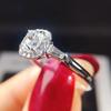 Exquisite Female Wedding Ring Sterling SIlver 4 Claws Heart Arrow Square Zircon Crystal Rings For Women Engagement