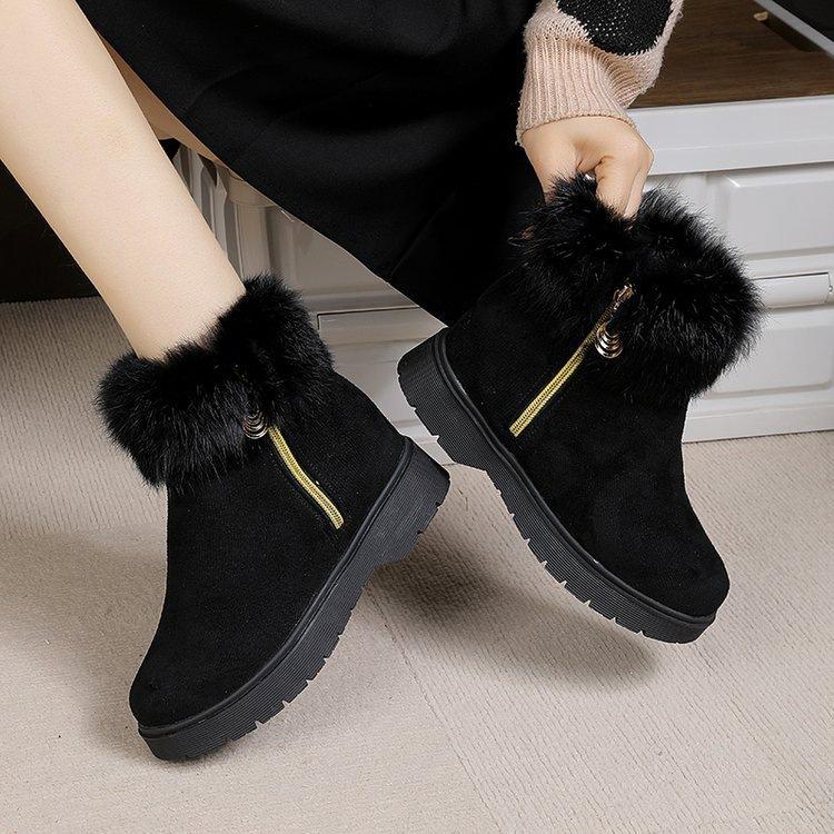 Women's Large Size Soft Elastic Winter Warm Cold Padded Snow Boots Non-slip Wear Outdoor Casual Sneakers Cotton Boots
