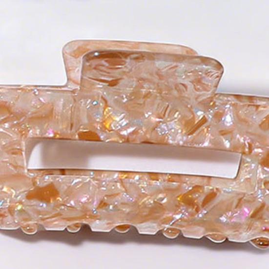 Hair Claw Hollow Rectangle Shape Back Head Shower Clip Strong Grip Medium Size Shark Hair Claw Versatile Hair Accessory