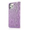 For iPhone 13 Pro Skin Feel Embossed Sunflower Horizontal Leather Case