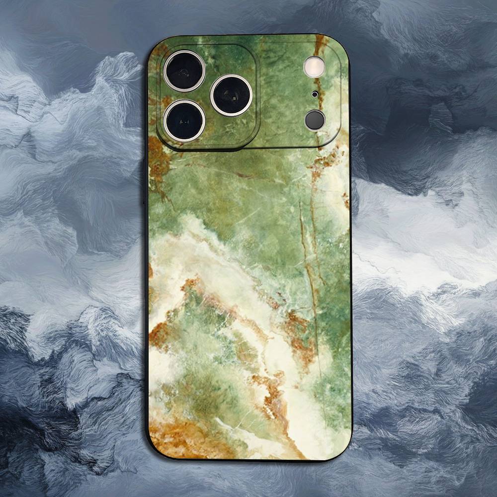 Marble Grain For iPhone 13,16,11,14,17,12,15,Plus,Pro Max,XS,X,XR,SE,Mini,8,7,Phone Case Soft Silicone Black