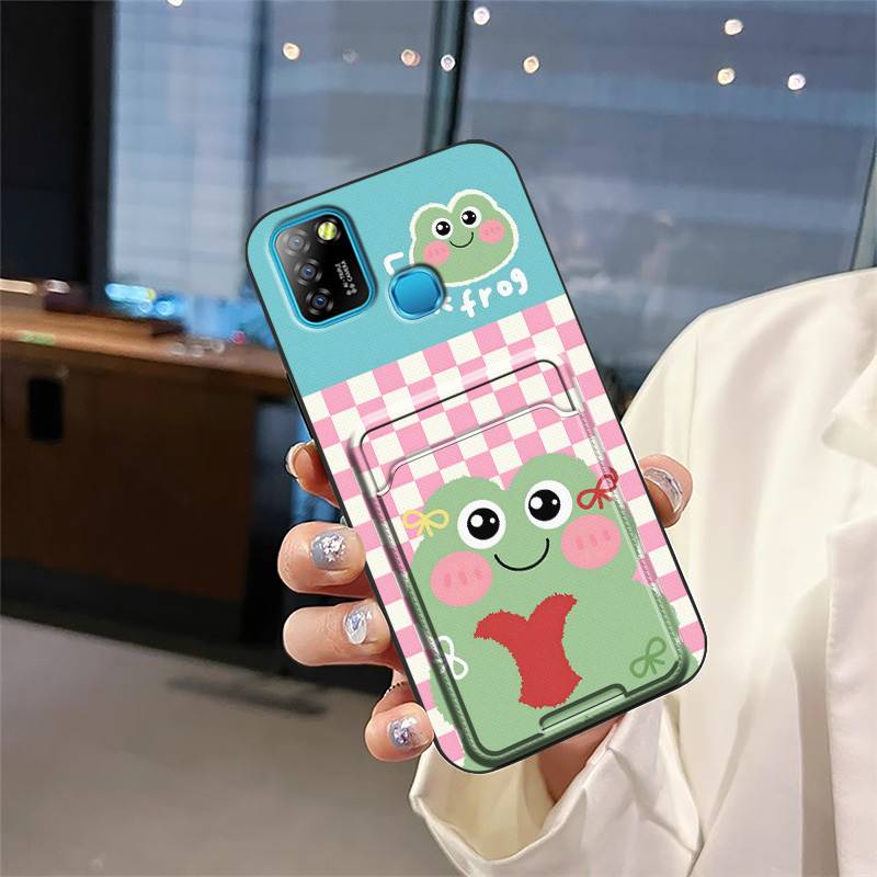 TPU protective Phone Case For infinix X657/Smart5/HOT10 lite Anti-dust Back Cover Cartoon Full wrap Card sleeve Silicone