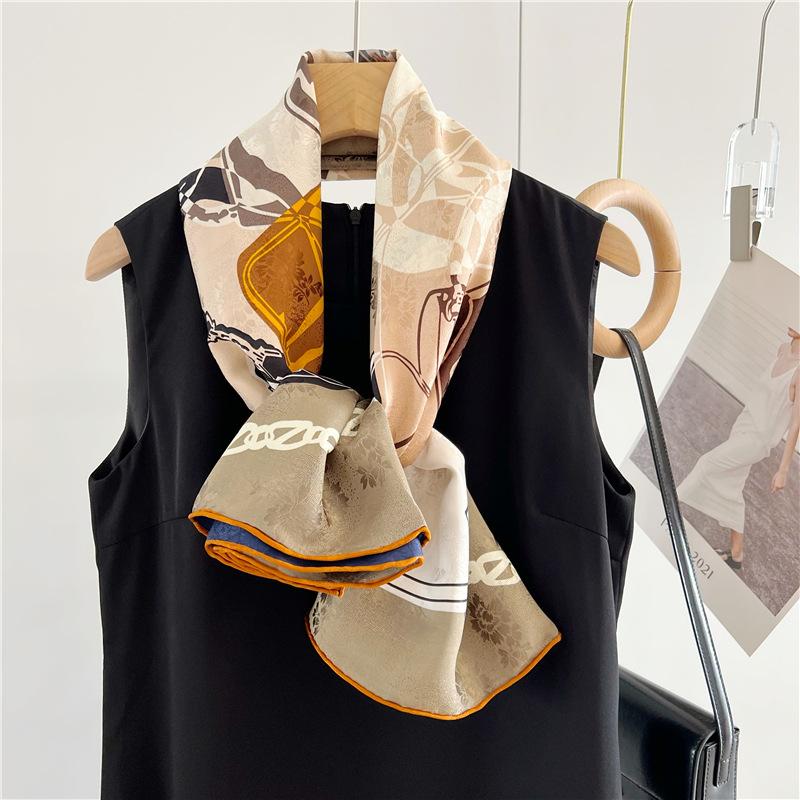 110*110 см двухсторонний шелковый шарф женский щедрый шарф шелковый шарф шаль 110*110cm — фото 6