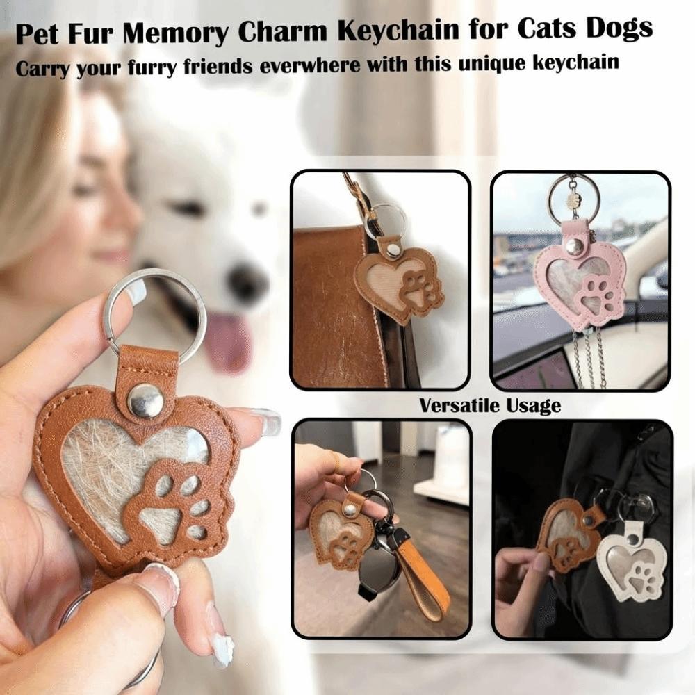 Multiple Colors Pet Hair Memorial Keychain Mini Pet Hair Storage Bag Memorial Gift