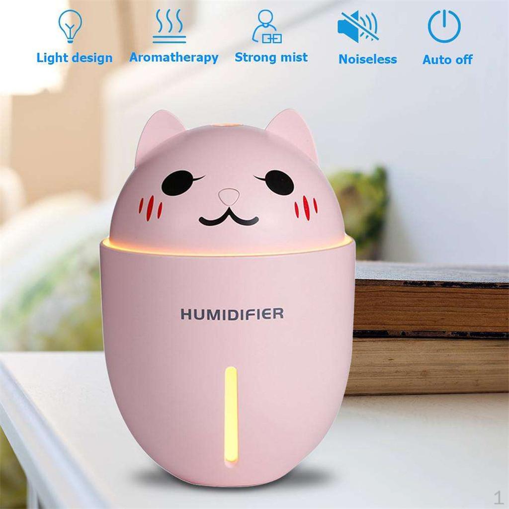 

Cute Humidifier 3-In-1 USB Mini Creative Portable 320ml Air with Night Ligh and Cooling рожевий