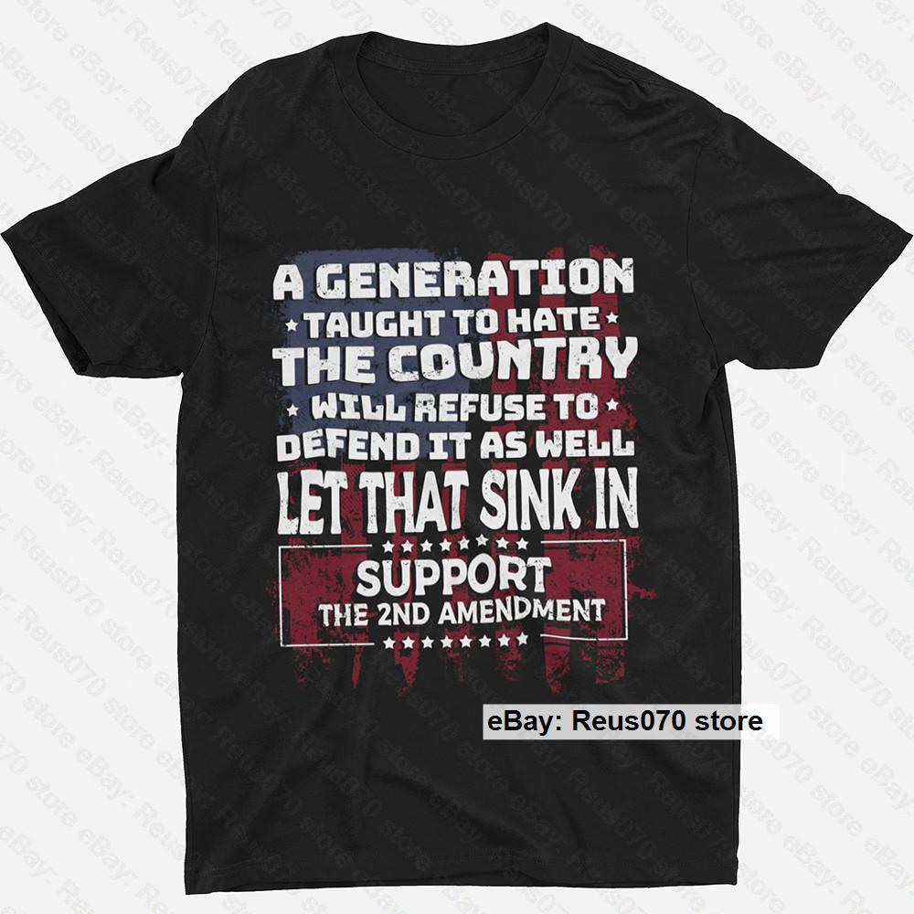 Support 2nd Amendment Gun Rights American USA Flag T Shirt Patriotic Saying Tee Unisex T-Shirt M