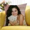 SSelena Gomez Singer Various Sizes Square Pillow Case For Car Home Bedchamber Decor