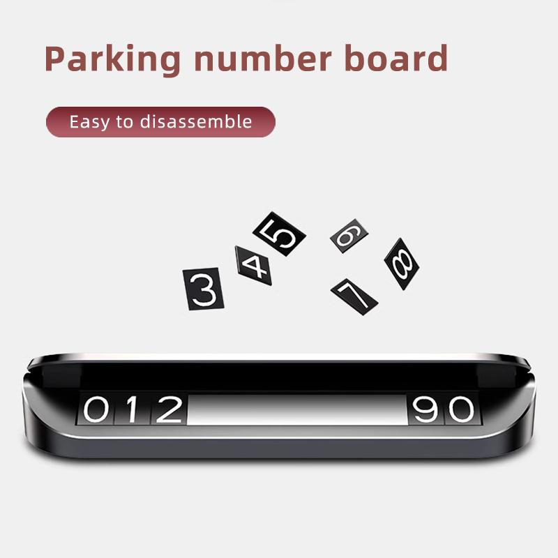 Aluminum alloy Car Temporary Parking Number Board One Click To Hide For VW R Scirocco Beetle Golf Passat Tiguan Sharan Touran rf89