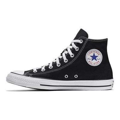 Chuck Taylor All Star Simples Quotidiennes Hautes Toile Chaussures Unisexe Noir