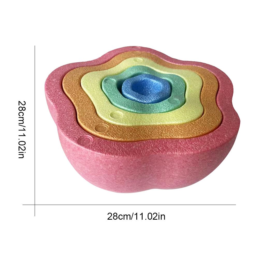 Balance Training Board Flower Shape Balance Exerciser Multi-Function Stability Board Balance Stepping Stones for Kids Adults