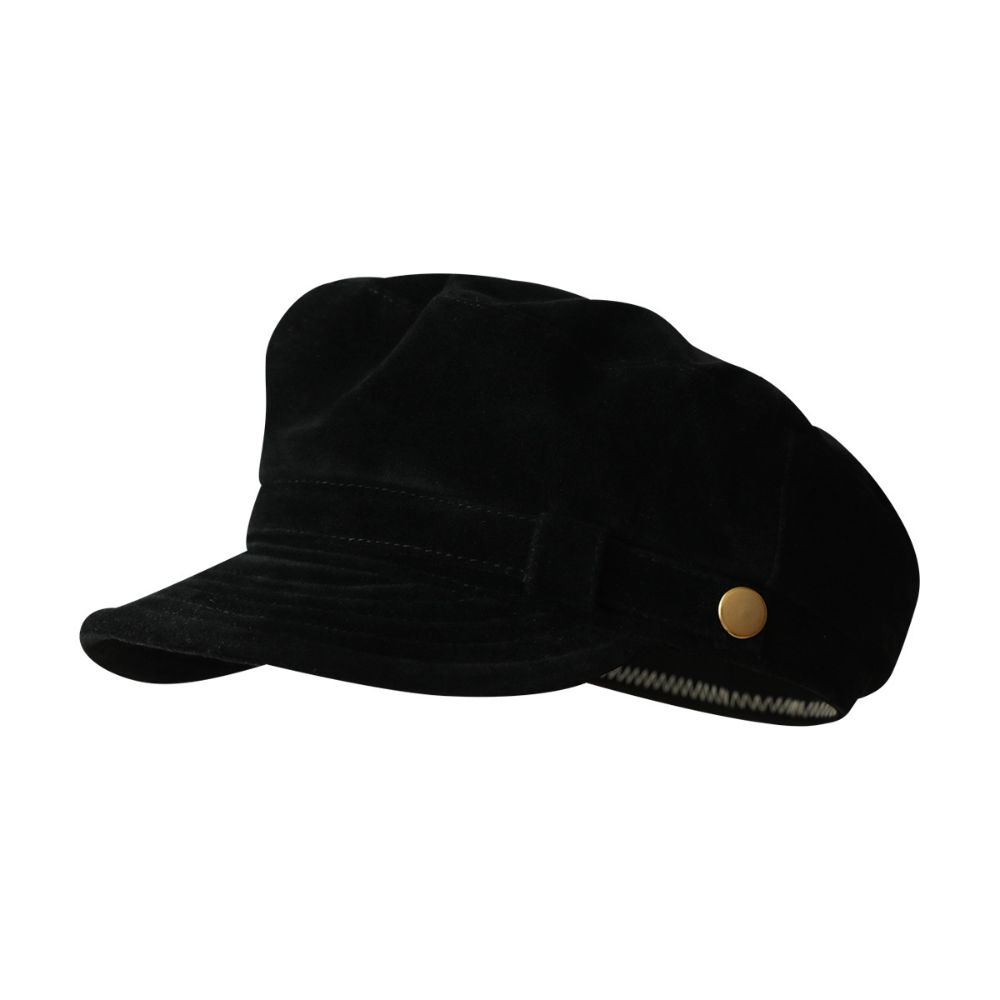 Bavlněný klobouk Plochý klobouk Ležérní střih Osmihranný klobouk Retro baret Podzim Zima