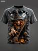 Halloween Women's T Shirt Print Graphic Witch Vintage Stylish Casual Short Sleeve Crew Neck Regular Tops