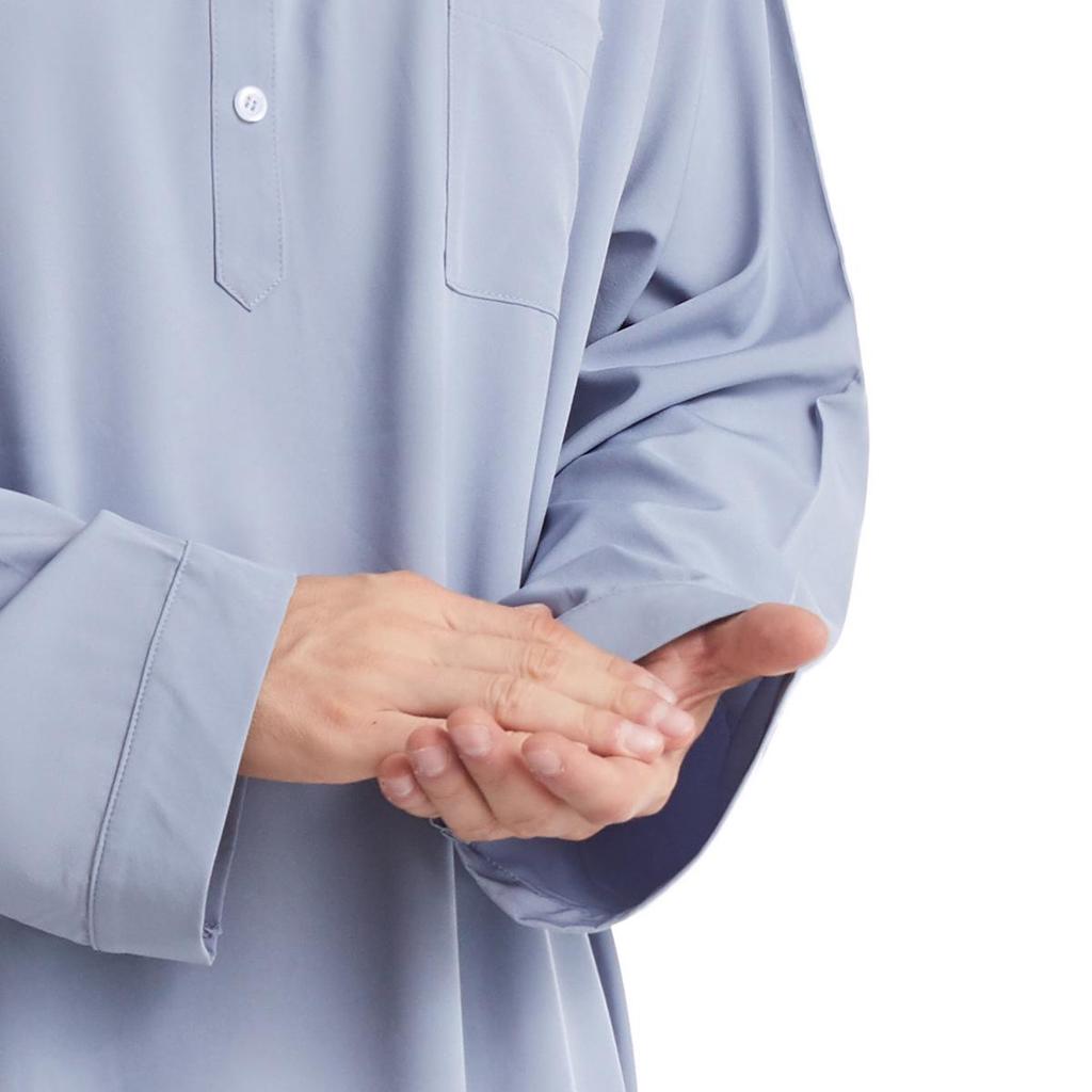 Men's Plus Size Ethnic Round Neck Robe Set - Middle Eastern and Southeast Asian Style