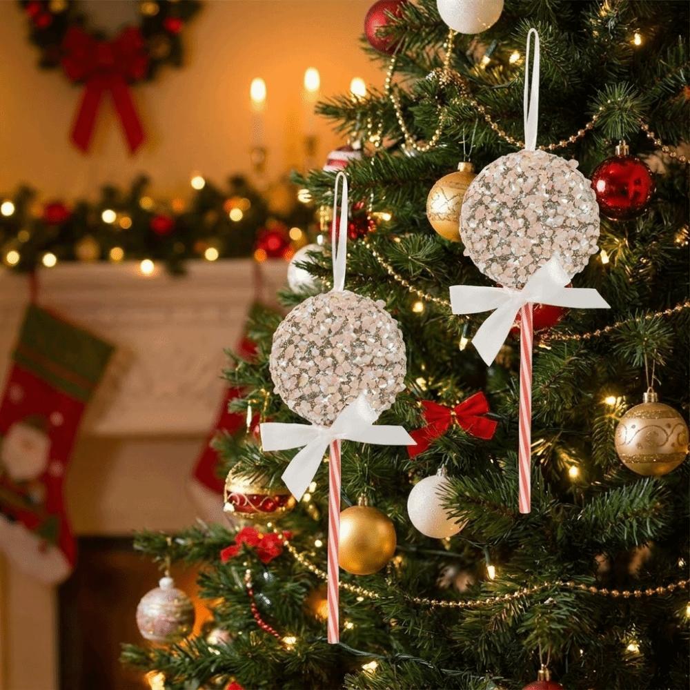 4PCS Foam Ball Candy Christmas Tree Decoration Hanging Lollipop Ornaments  Christmas Party